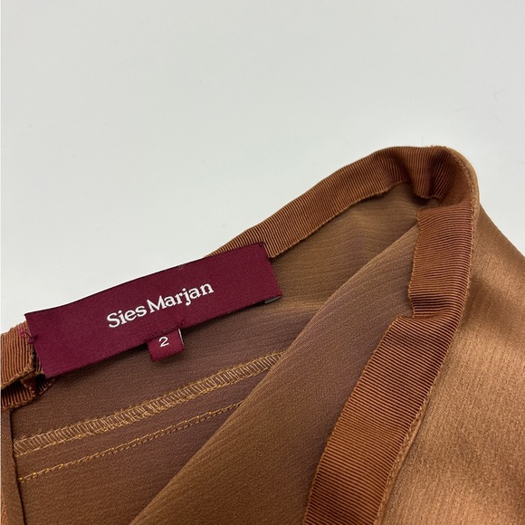 Sies Marjan Satin Asymmetrical Hem Skirt - Picture 6 of 8